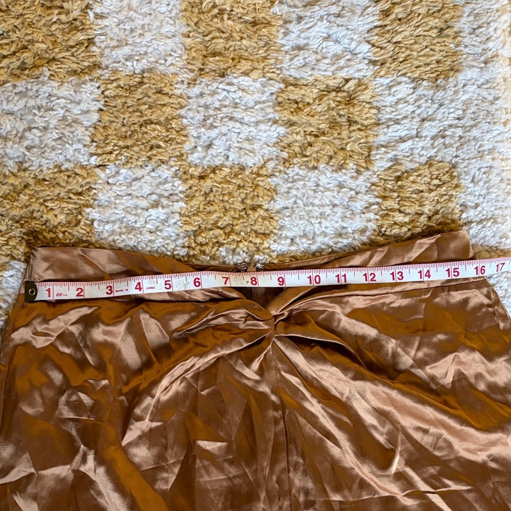 Reformation Ember Silk Midi Skirt in Butterscotch gold - Picture 10 of 11
